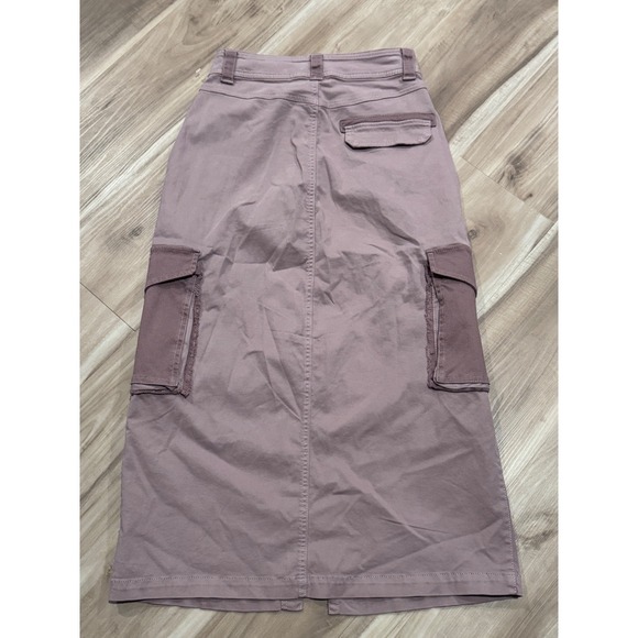 SO Cargo Midi maxi Skirt Dusty Mauve Utility Pocket Slit S chic streetwear u2 - Picture 7 of 7